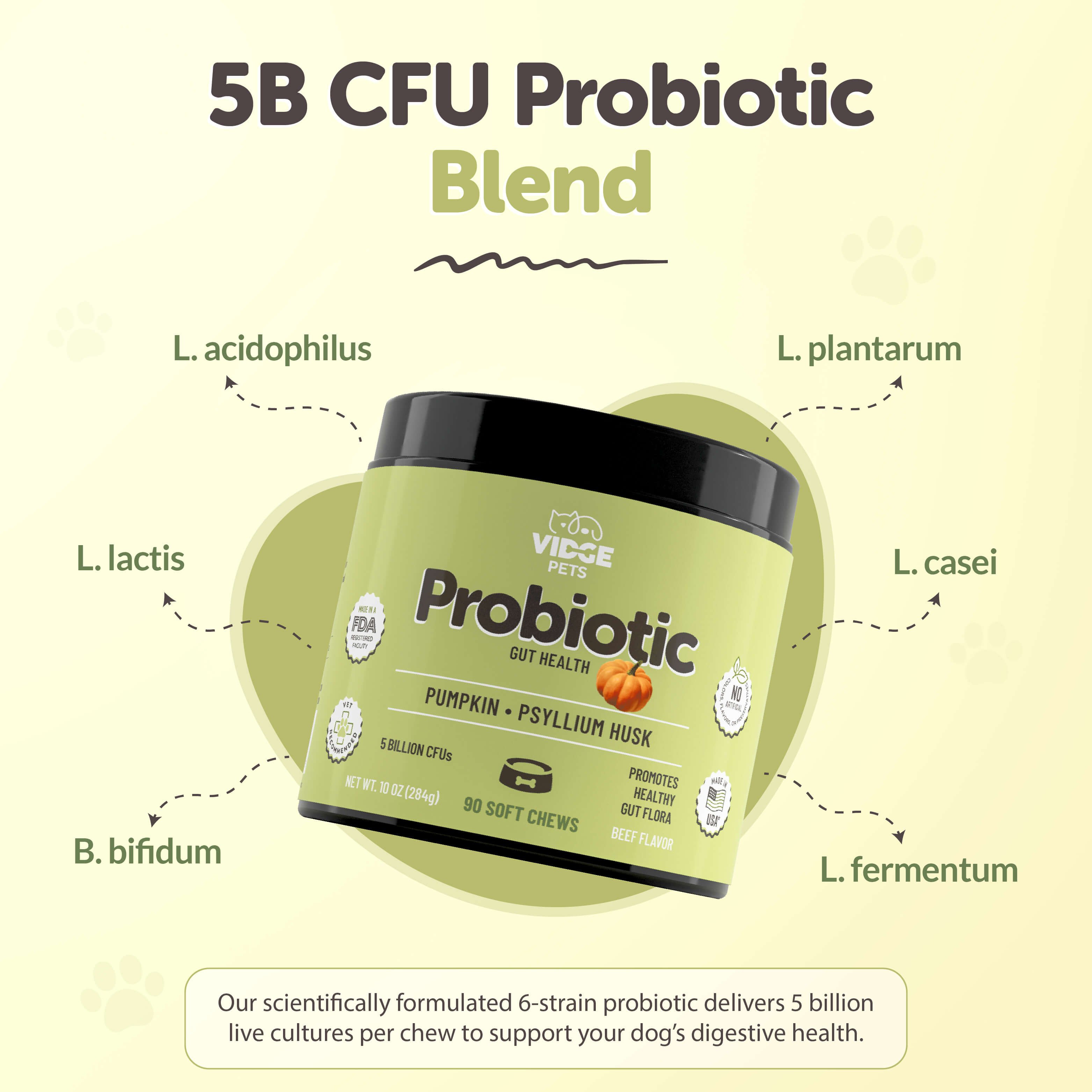 Probiotic Premium 6-in-1 & Fiber Blend for Dogs