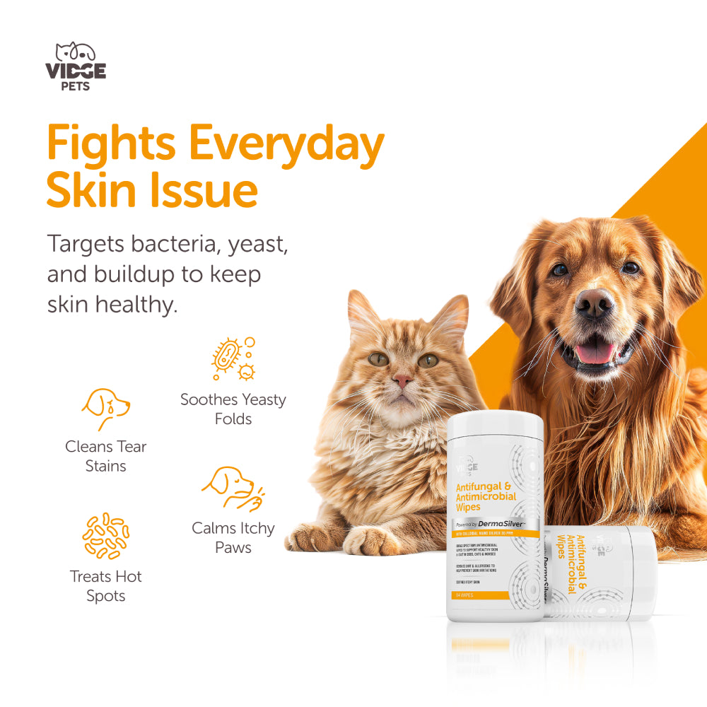 Antifungal & Antimicrobial Wipes for Dogs (New)