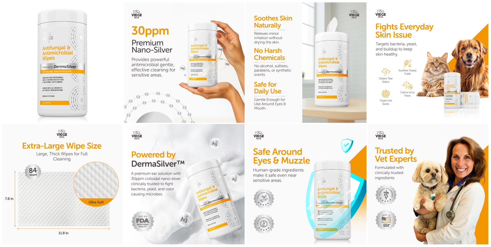 Antifungal & Antimicrobial Wipes for Dogs (New)