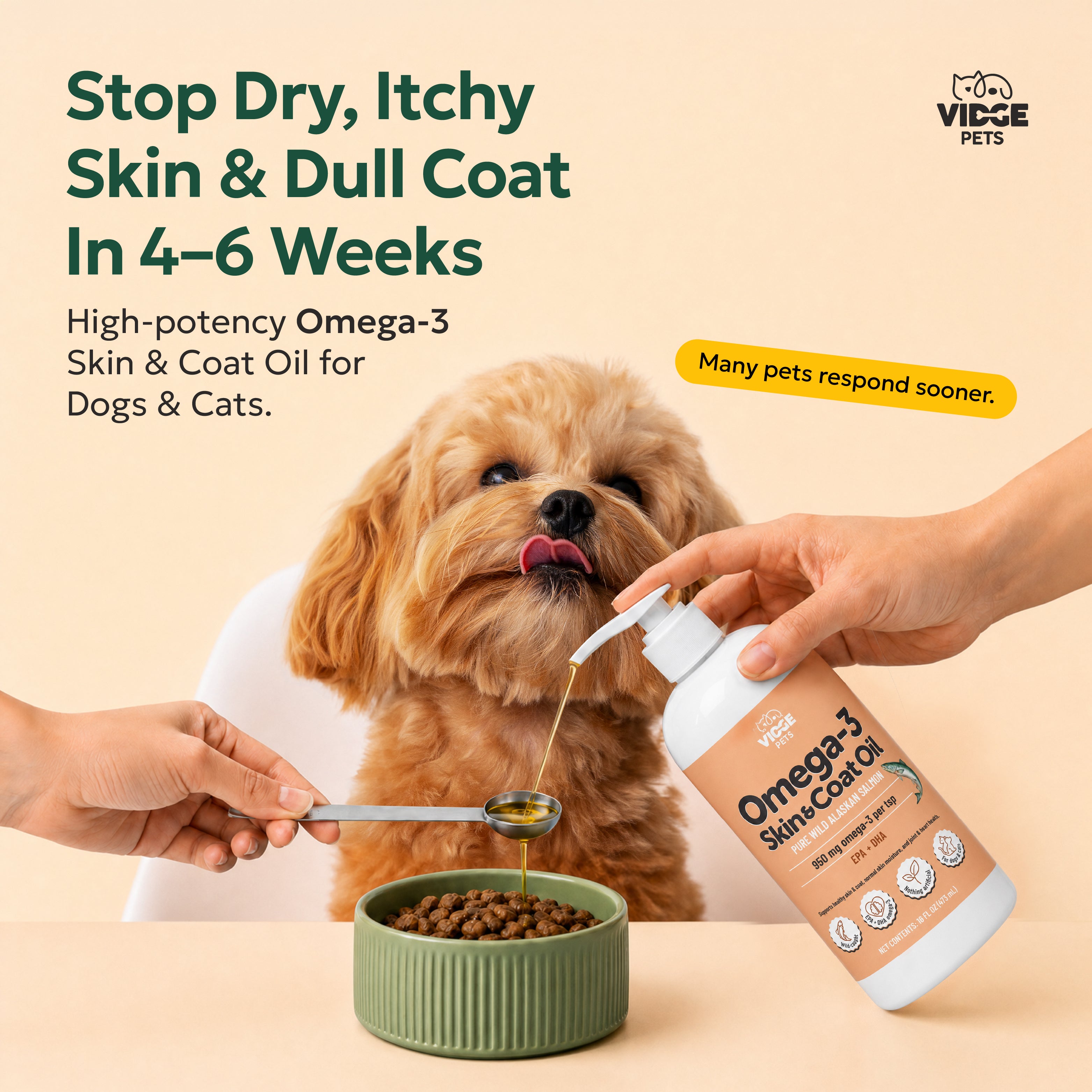 Wild Alaskan Salmon Oil – Omega‑3 Skin & Coat Support for Dogs