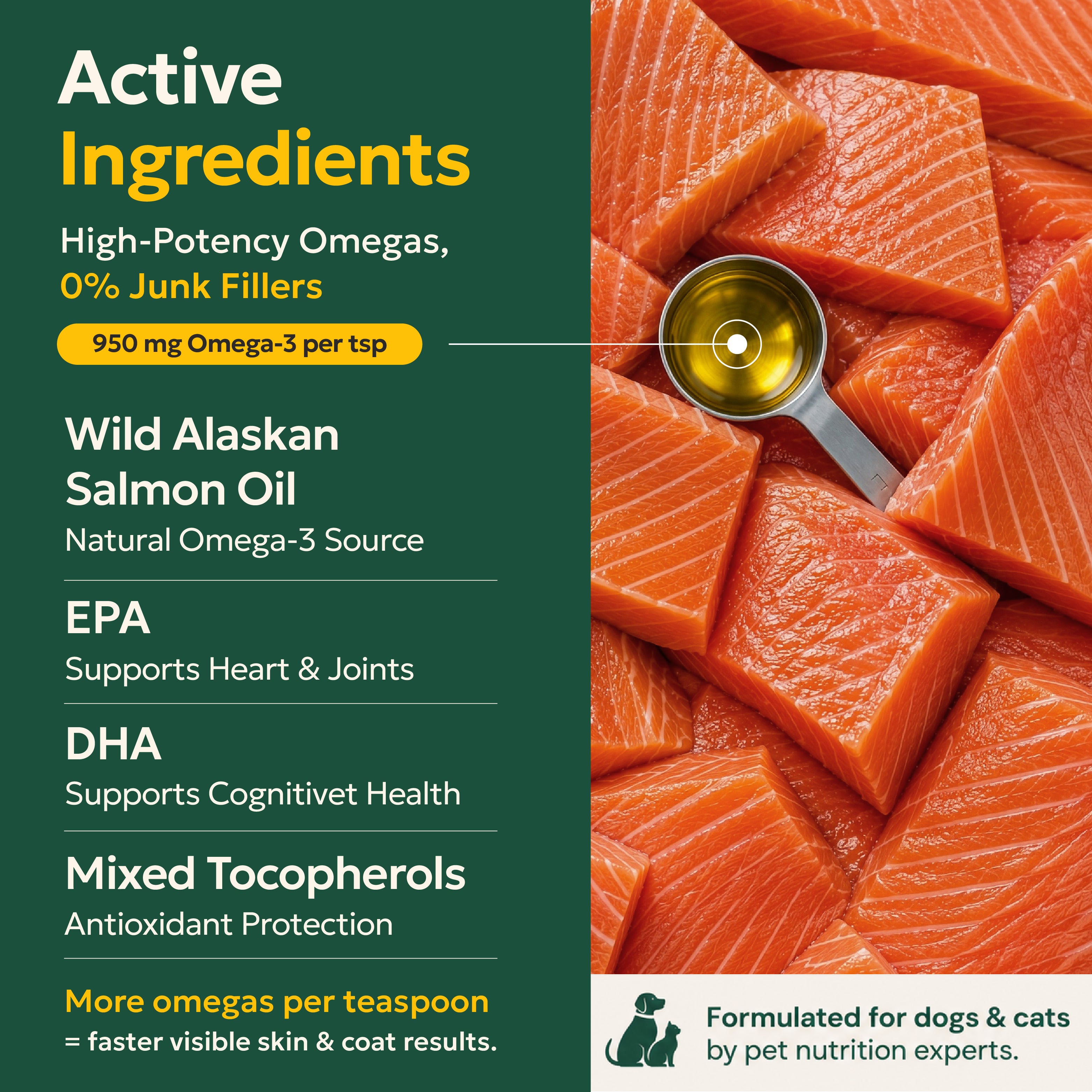 Wild Alaskan Salmon Oil – Omega‑3 Skin & Coat Support for Dogs
